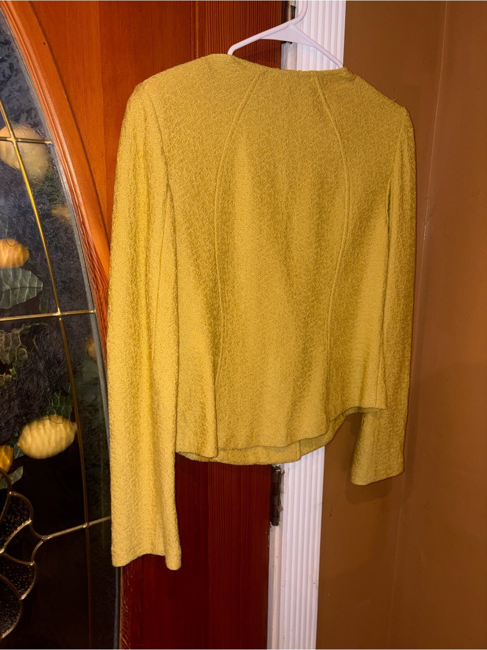 St. John Yellow Textured Knit Blazer - Picture 9 of 14
